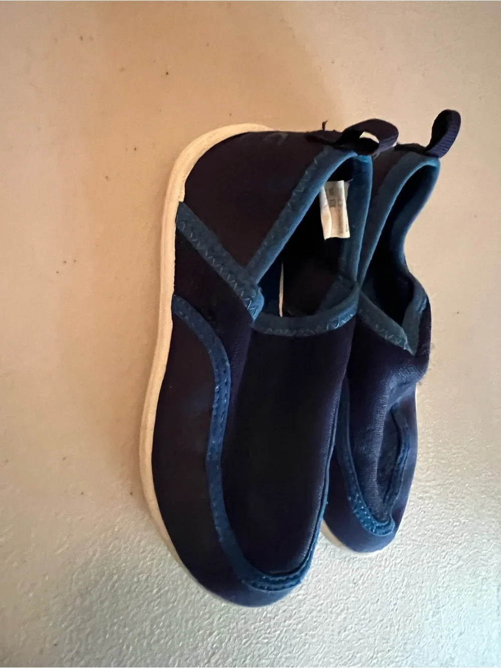 Kids Navy Blue Slip-On swim Shoes
